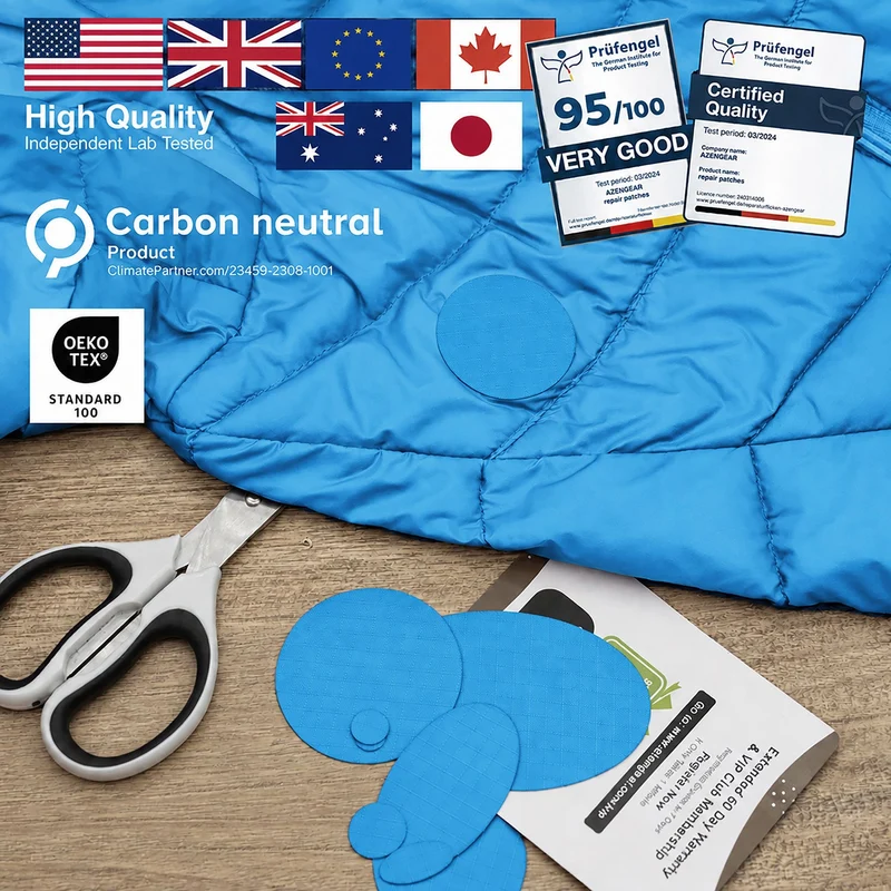Self-Adhesive Puffer Jacket Repair Patches (30+ Colours)