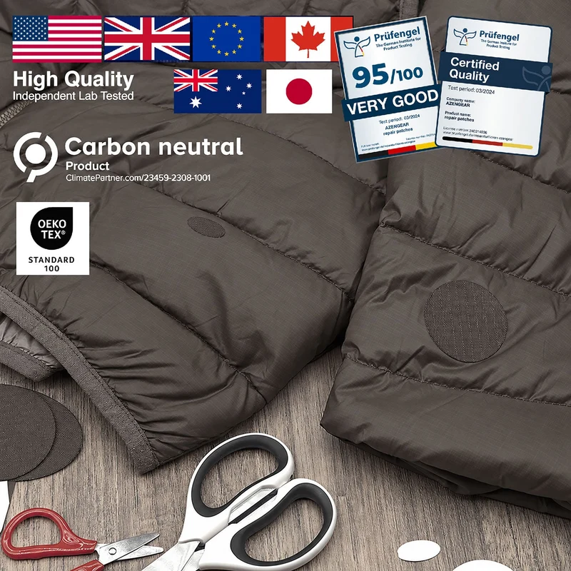 Self-Adhesive Puffer Jacket Repair Patches (30+ Colours)