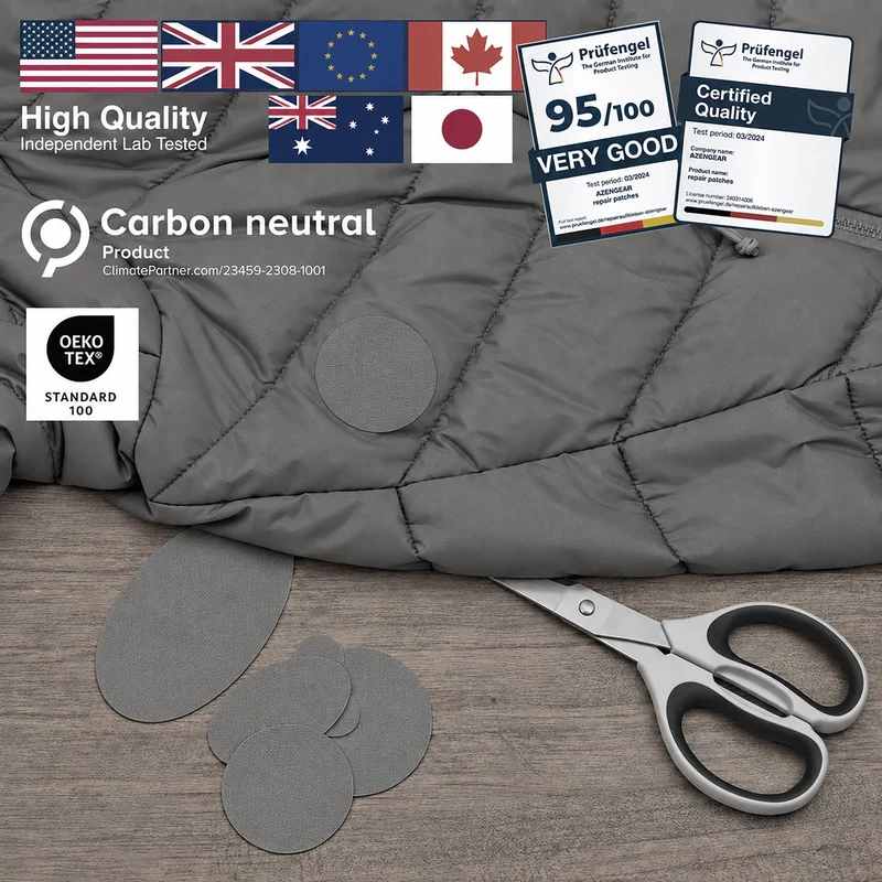 Self-Adhesive Puffer Jacket Repair Patches (30+ Colours)