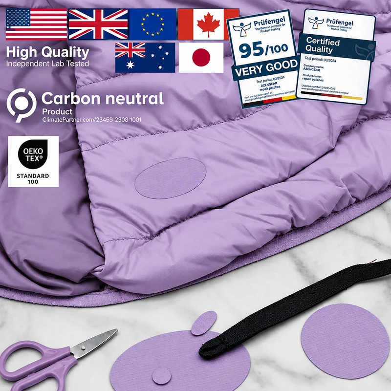Self-Adhesive Puffer Jacket Repair Patches (30+ Colours)