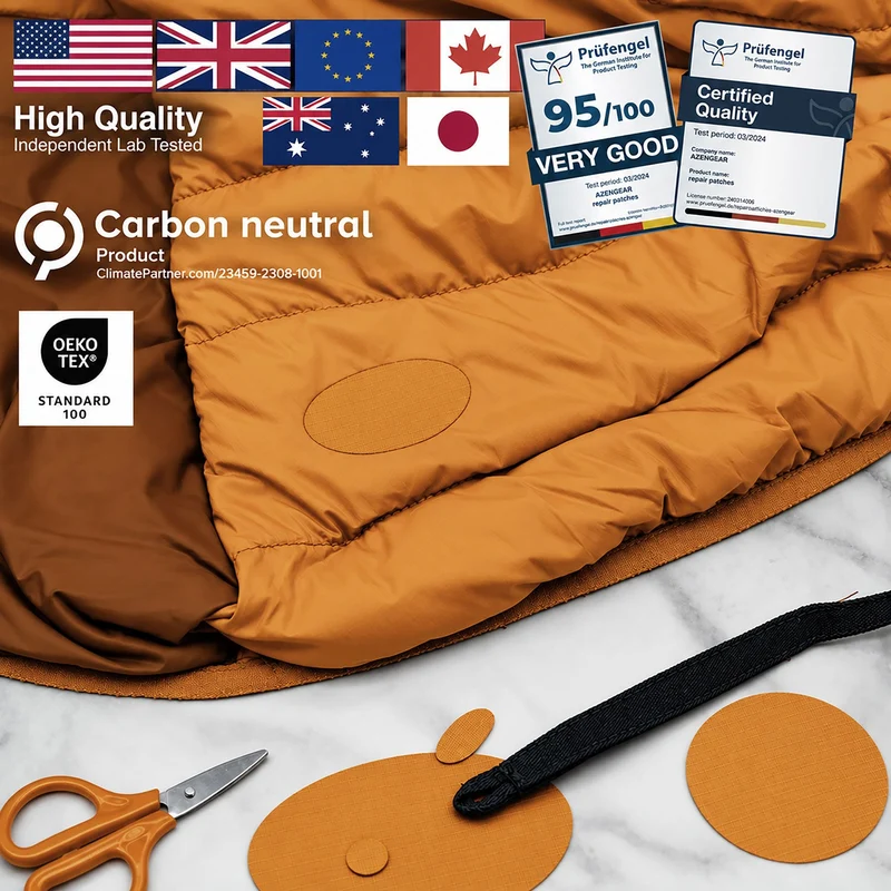 Self-Adhesive Puffer Jacket Repair Patches (30+ Colours)