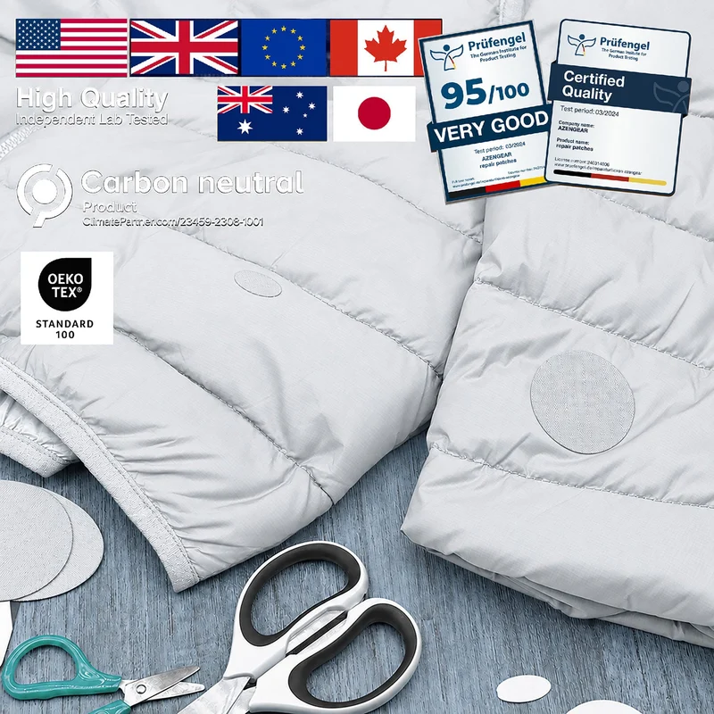 Self-Adhesive Puffer Jacket Repair Patches (30+ Colours)