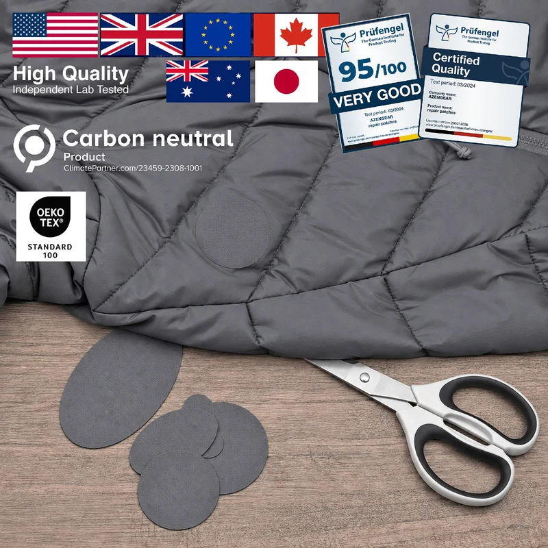 Self-Adhesive Puffer Jacket Repair Patches (30+ Colours)