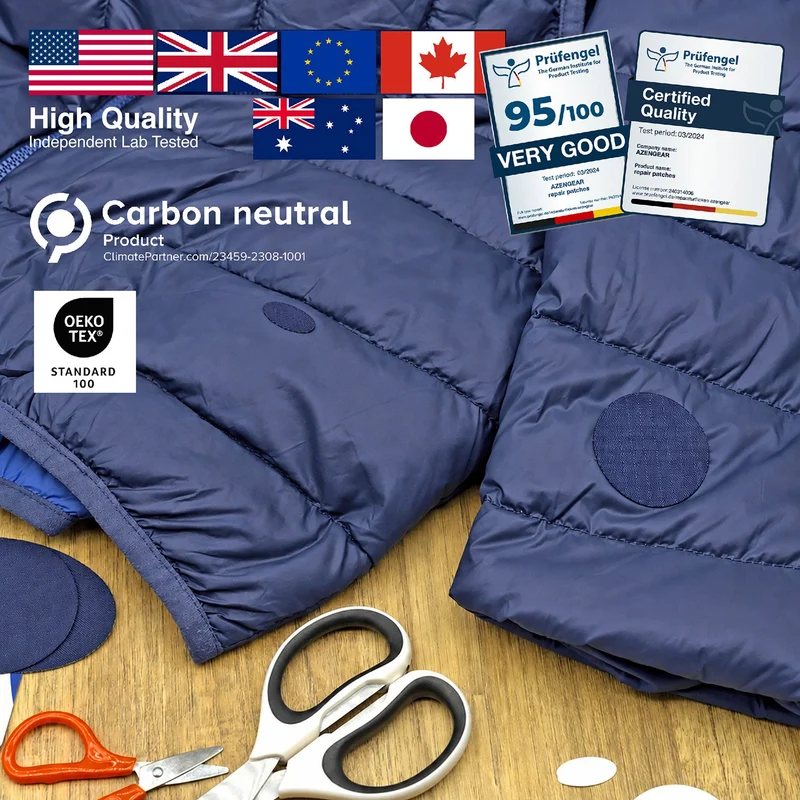 Self-Adhesive Puffer Jacket Repair Patches (30+ Colours)