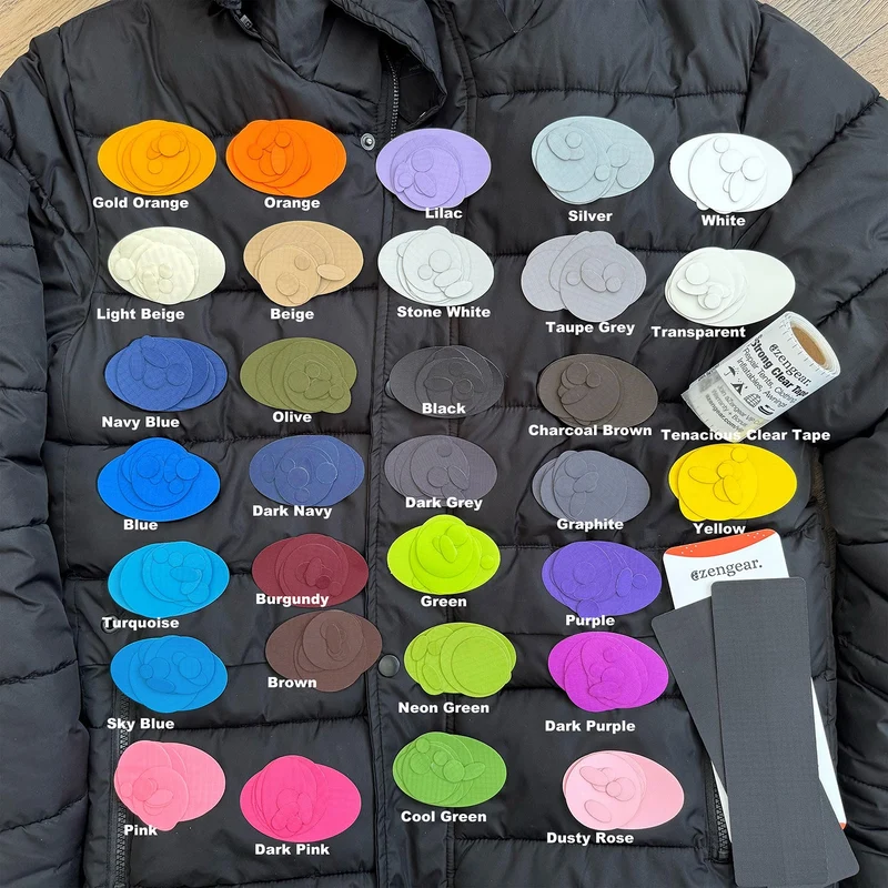 Self-Adhesive Puffer Jacket Repair Patches (30+ Colours)