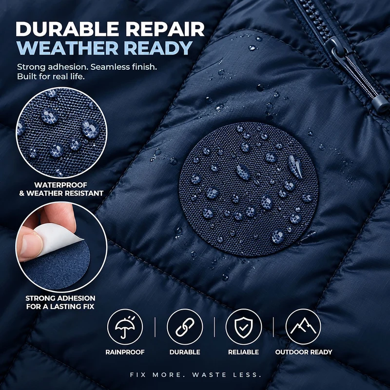 Self-Adhesive Puffer Jacket Repair Patches (30+ Colours)