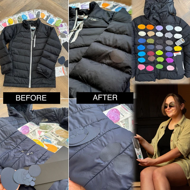 Self-Adhesive Puffer Jacket Repair Patches (30+ Colours)