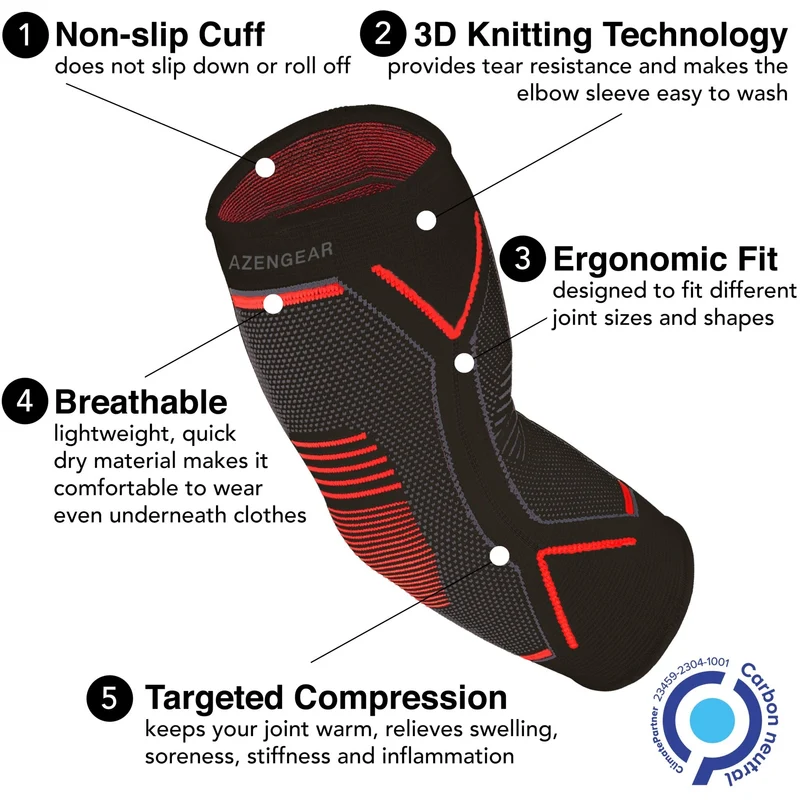 Elbow Support Brace (2 Pack) for Men and Women, Tennis and Golfers