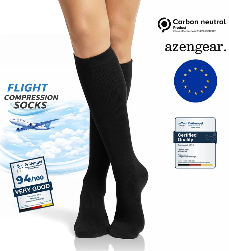 Compression Socks for Women & Men, Knee-High Flight Socks