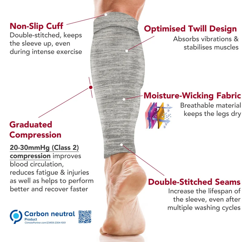Calf Support Compression Sleeves (Pair) for Women and Men