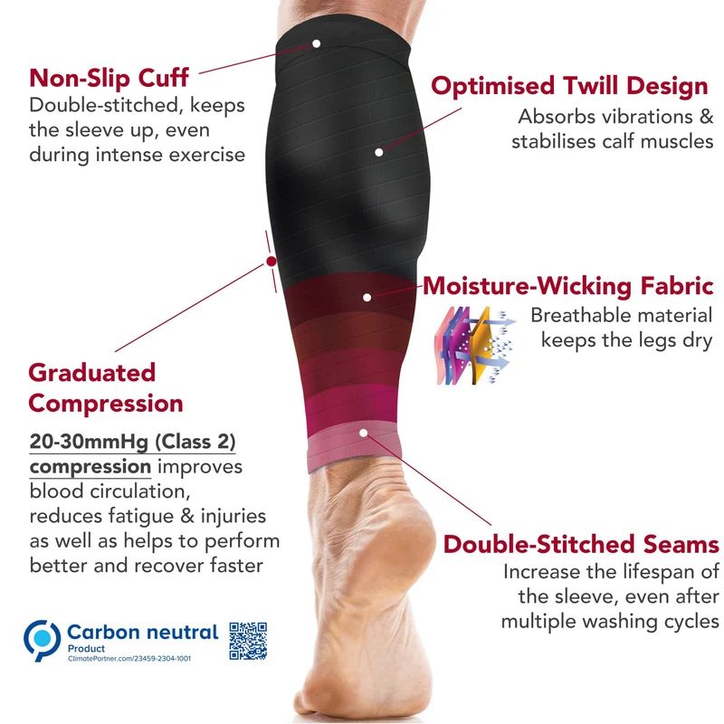 Calf Support Compression Sleeves (Pair) for Women and Men