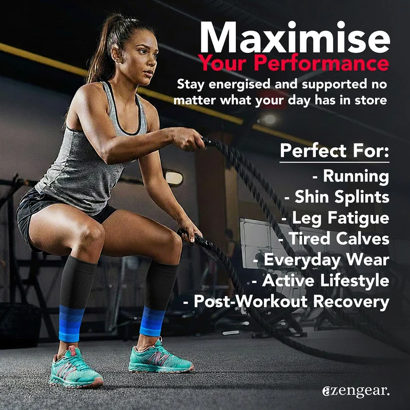 Calf Support Compression Sleeves (Pair) for Women and Men