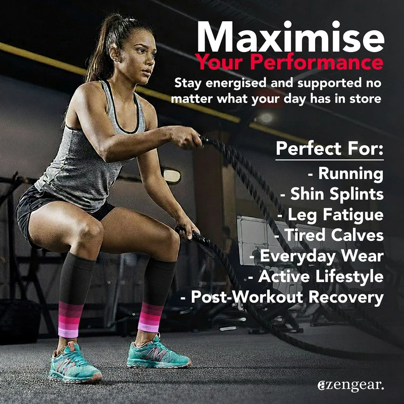 Calf Support Compression Sleeves (Pair) for Women and Men