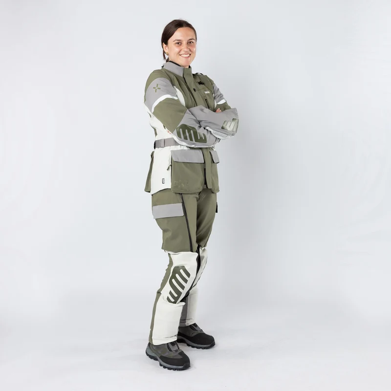 Damen Venture-STX 1.0 Laminatjacke hellgrau-oliv