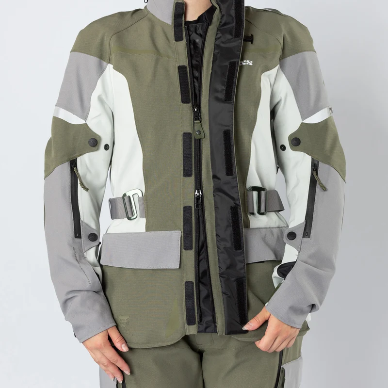 Damen Venture-STX 1.0 Laminatjacke hellgrau-oliv