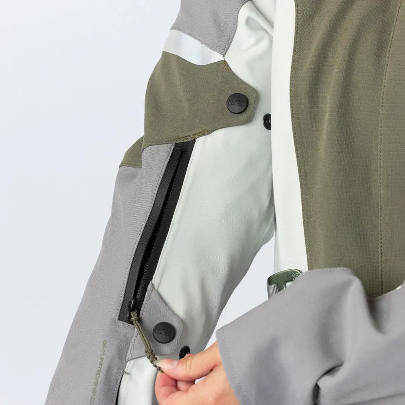 Damen Venture-STX 1.0 Laminatjacke hellgrau-oliv