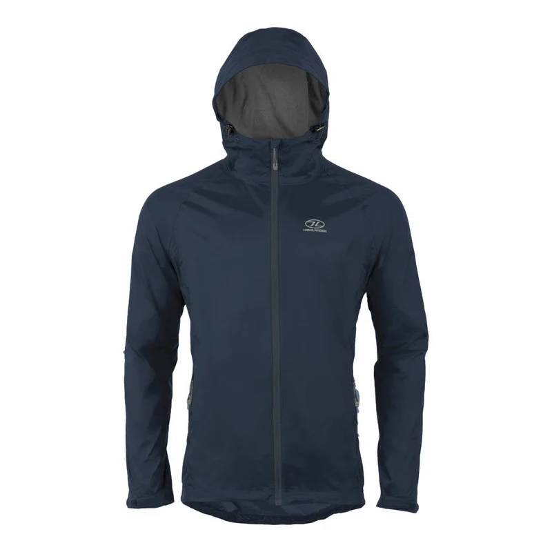 Highlander - Stow & Go Wasserdichte Regenjacke für Herren // Navy