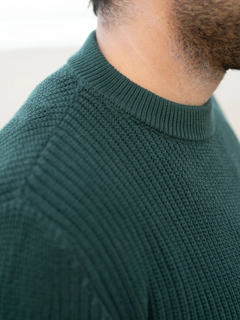 4Seasons Männer Strickpullover - waldgrün