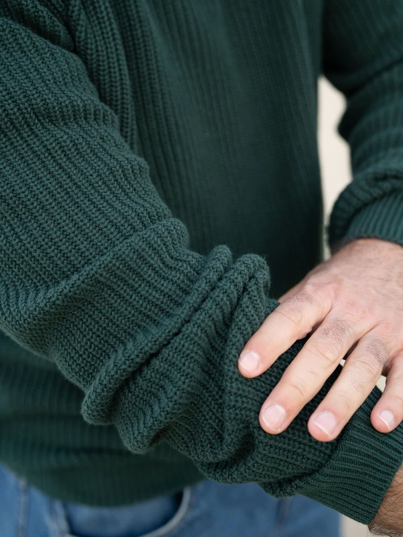 4Seasons Männer Strickpullover - waldgrün