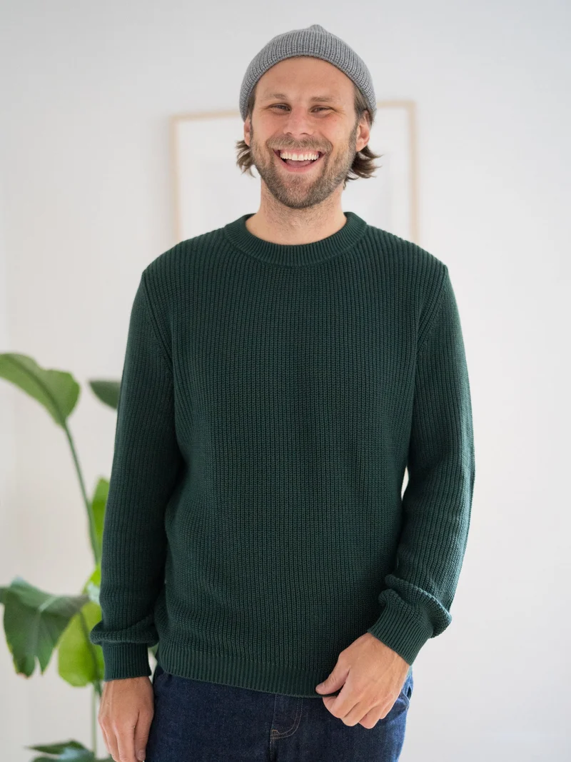 4Seasons Männer Strickpullover - waldgrün