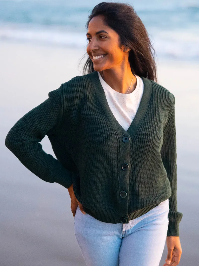 4Seasons Frauen Strickjacke - waldgrün