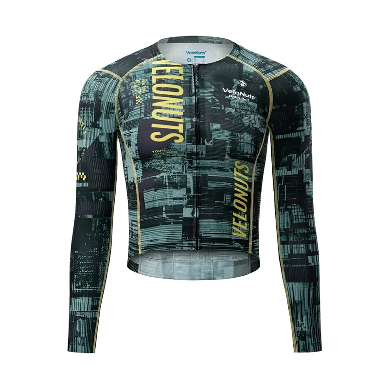 Velonuts Ultra Short Herren Radtrikot Langarm Grün