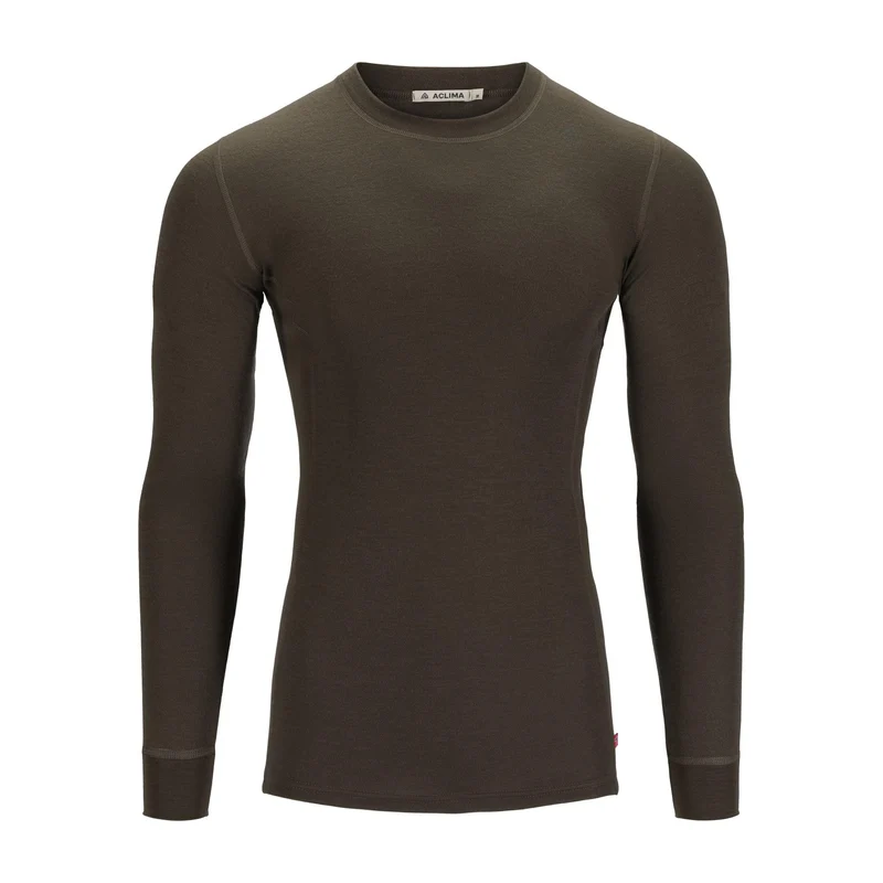 Aclima - Warmwool Crewneck M Oliv // Olivgrün