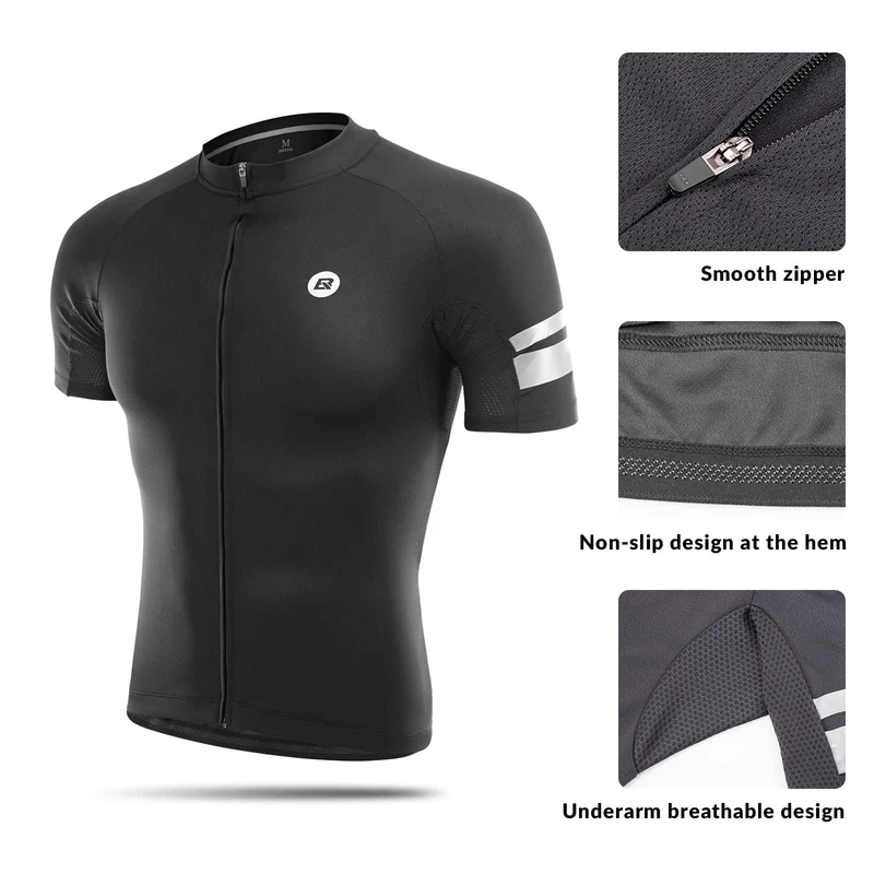 Reflektierendes Fahrradtrikot Kurzarm
