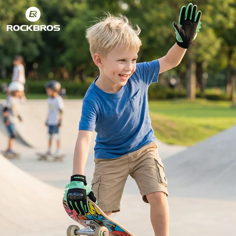 Kinder Fahrradhandschuhe Ganzfinger mit Hard Shell Schutz