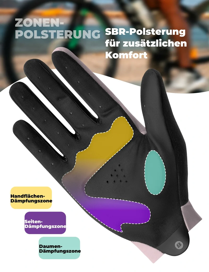 Fahrradhandschuhe – rutschfest & stoßabsorbierend mit SBR-Polster