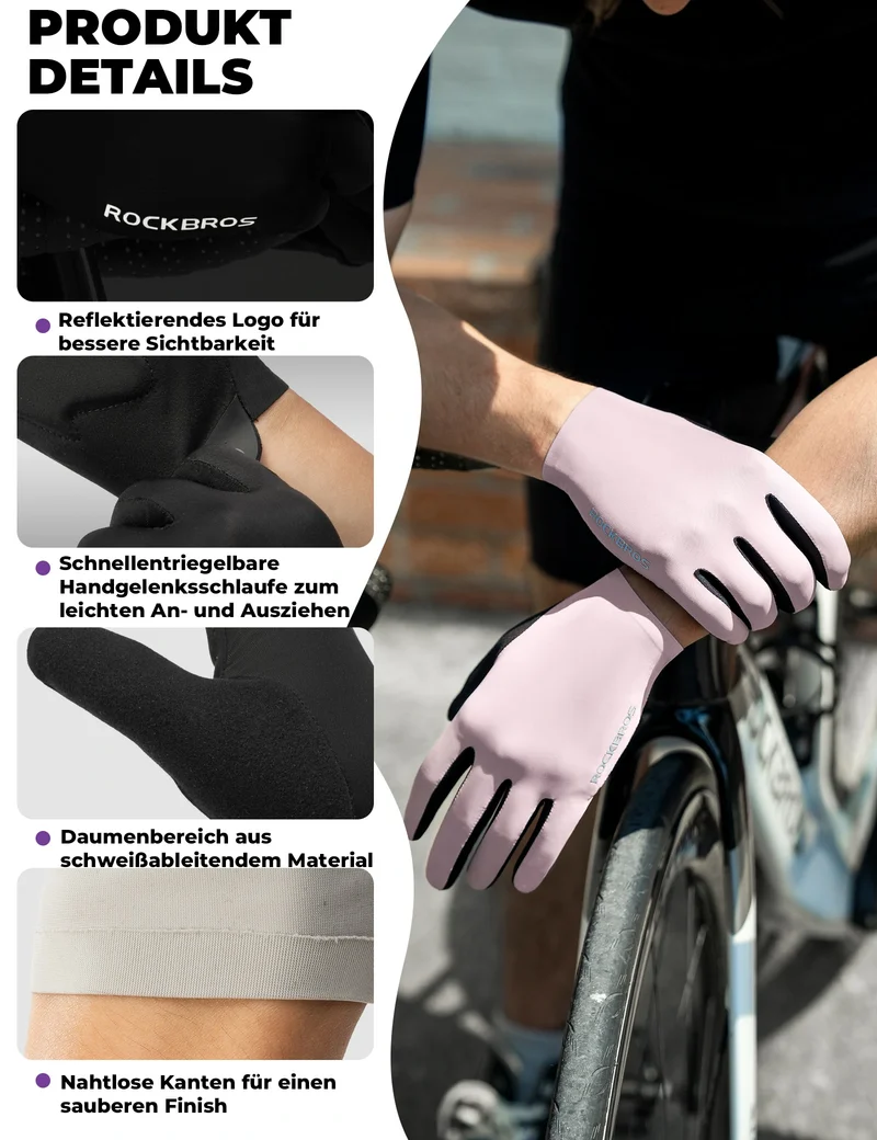 Fahrradhandschuhe – rutschfest & stoßabsorbierend mit SBR-Polster