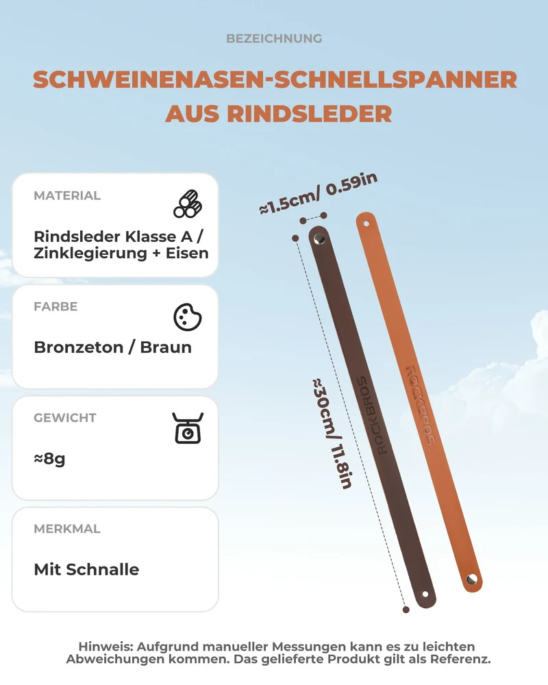 Leder Schnellverschluss Griff für Brompton Leder Schnallenschloss Klappfahrrad Zubehör