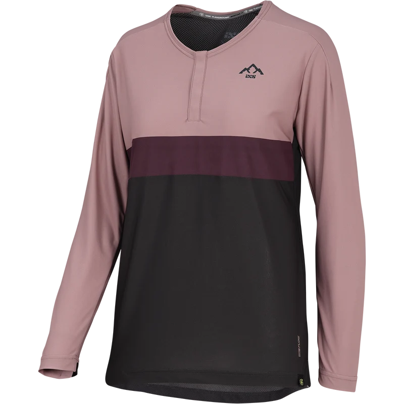 Women's Flow XTG Long Sleeve Henley anthrazit-raisin
