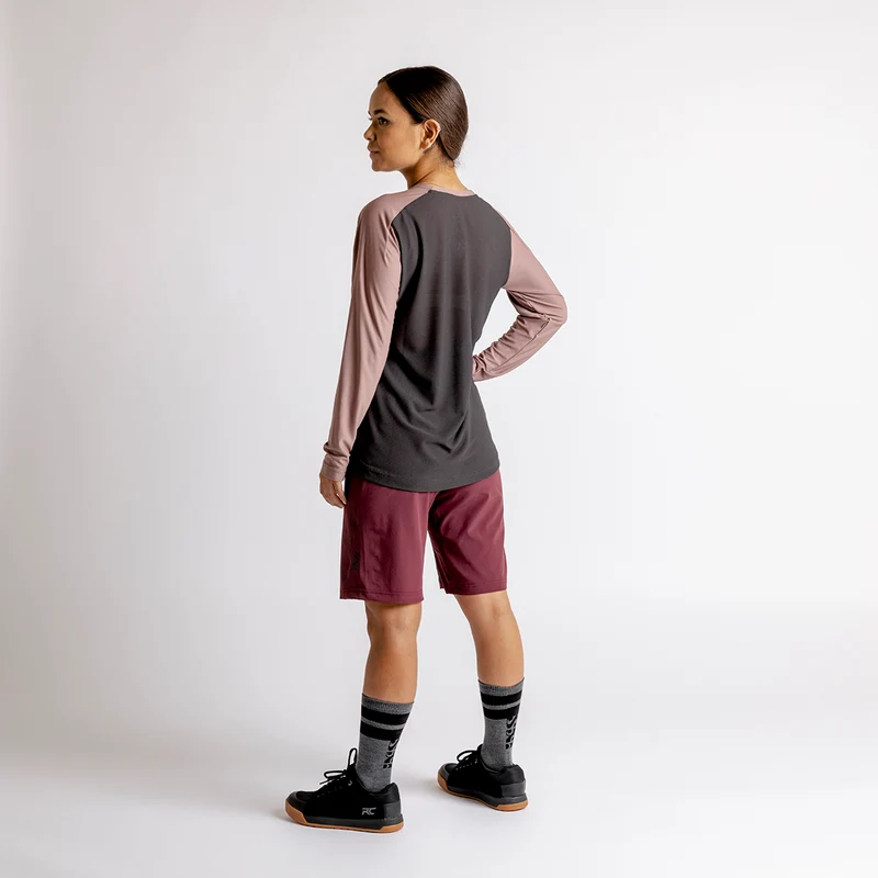 Women's Flow XTG Long Sleeve Henley anthrazit-raisin