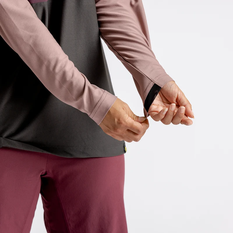Women's Flow XTG Long Sleeve Henley anthrazit-raisin