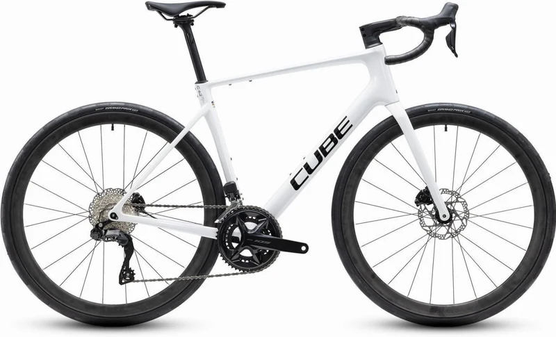 Cube Attain C:62 SLX Rennrad Diamant 28" metallicwhite´n´black