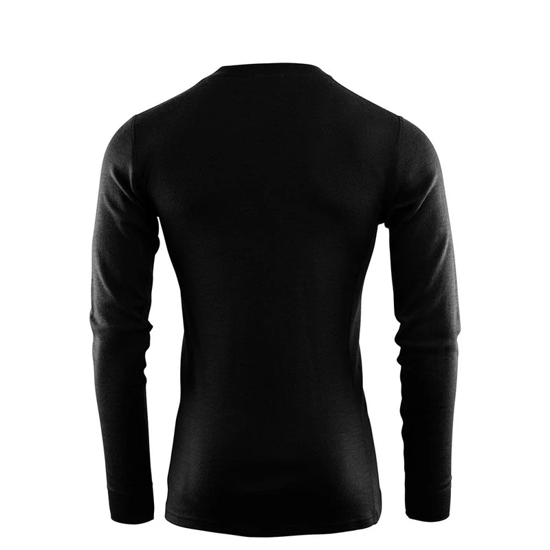 Aclima - WarmWool 200g Rundhals-Wolljersey, Herren // Schwarz