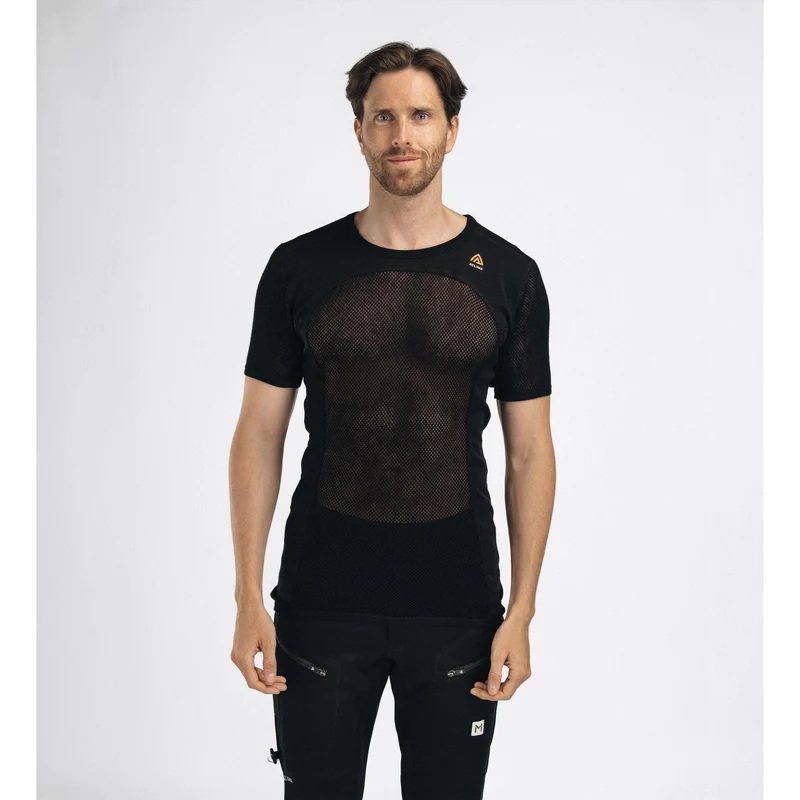 Aclima - Woolnet 120g Herren T-Shirt // Schwarz