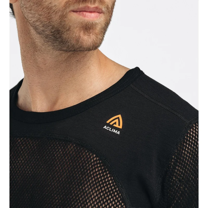 Aclima - Woolnet 120g Herren T-Shirt // Schwarz