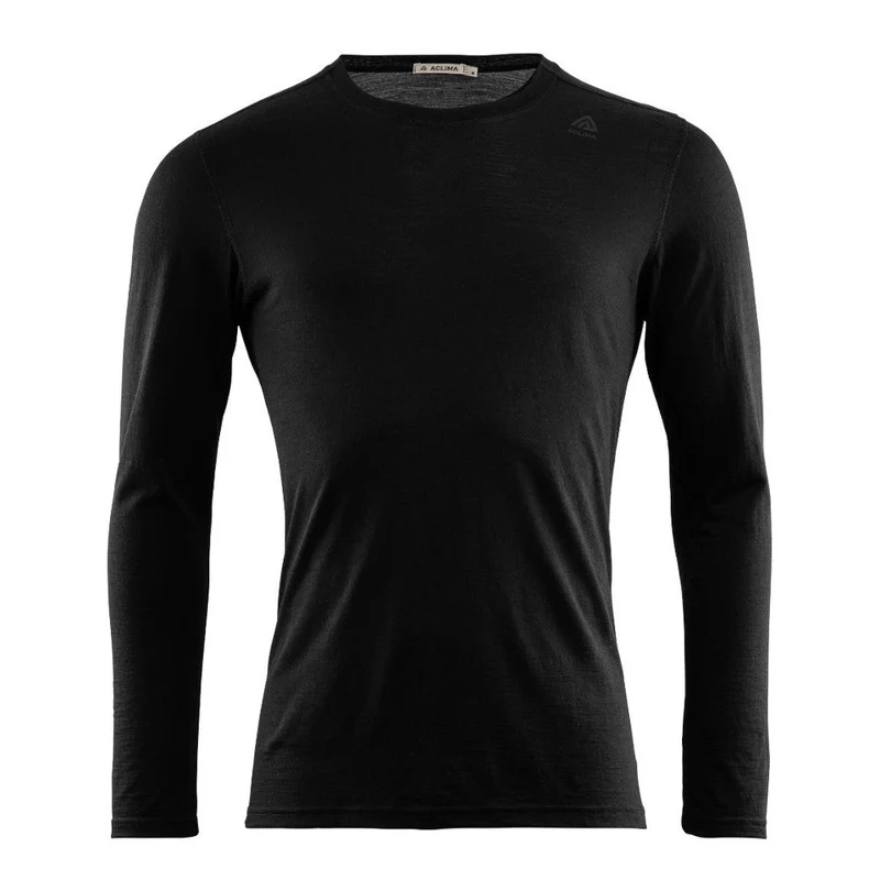 Aclima - Herren LightWool Langarm-Unterhemd // Schwarz