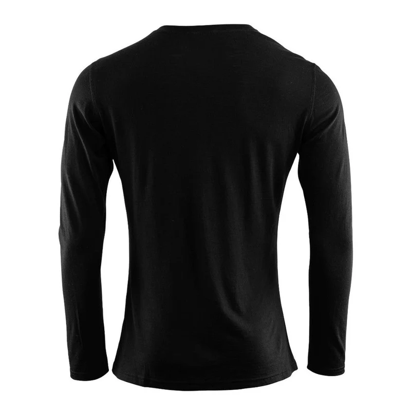 Aclima - Herren LightWool Langarm-Unterhemd // Schwarz