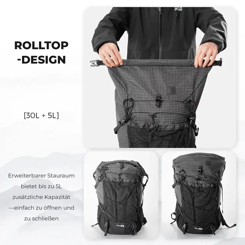 Qunature Trekkingrucksack 35L Wasserdicht Outdoor Rucksack