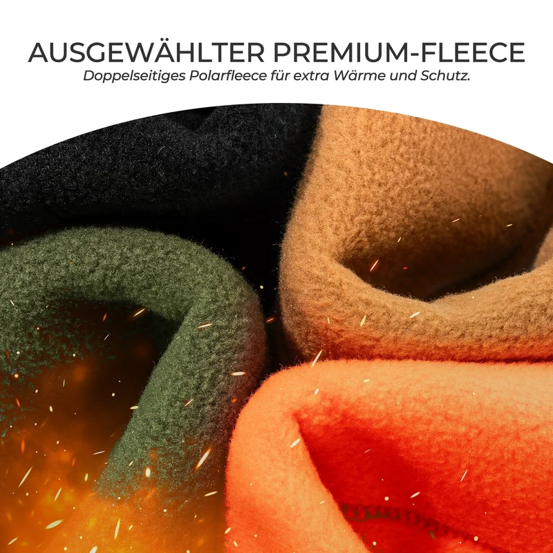 Winter Schlauchschal Fleece Halswärmer, Winddichtes Multifunktionstuch