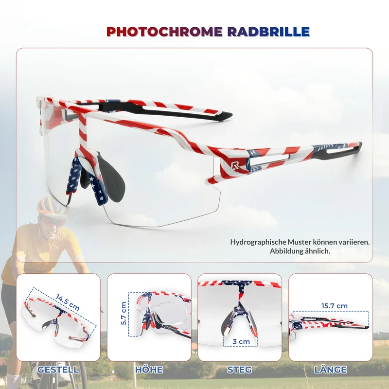Fahrradbrille UV 400 Photochromatisch