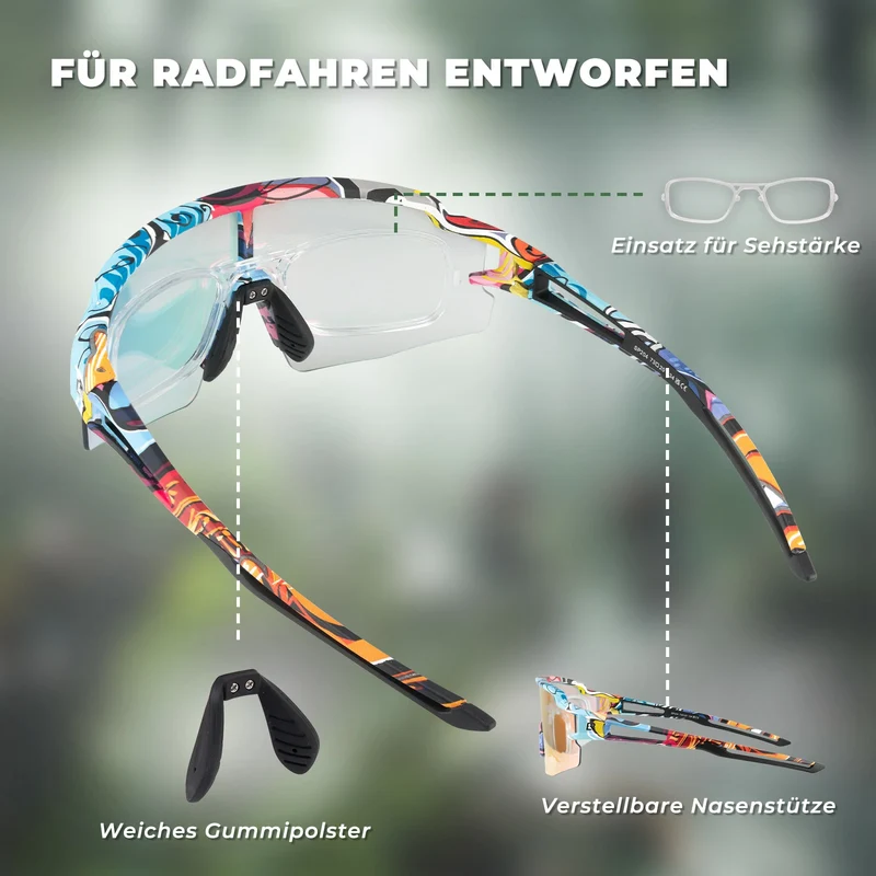 Fahrradbrille UV 400 Photochromatisch