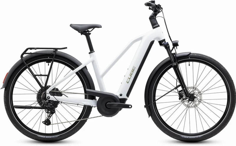 Cube Touring Hybrid ONE 600 Wh E-Trekkingbike Trapeze 28" metallicwhite´n´chrome