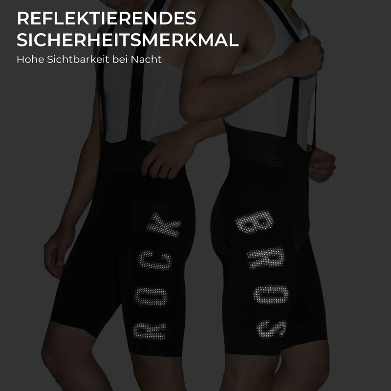 Trägerhose Fahrrad Herren mit Elastisch 4D Ergonomisches Sitzpolster