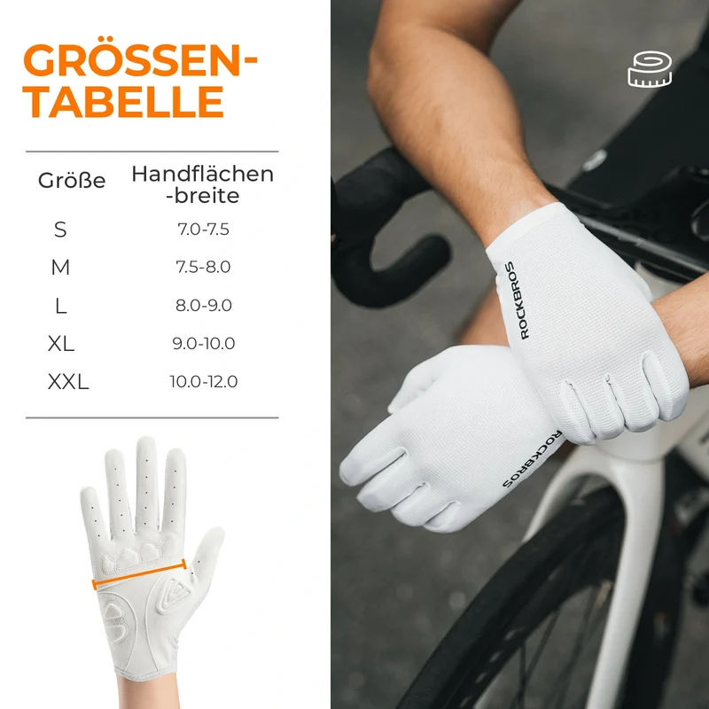 Fahrradhandschuhe, Radhandschuhe mit Touchscreen an Allen Fingern