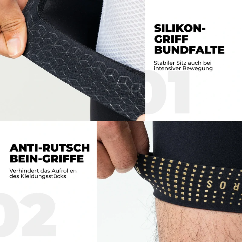 Fahrradhose Kurz Herren, Gepolstert 3D Schnitt Radlerhose