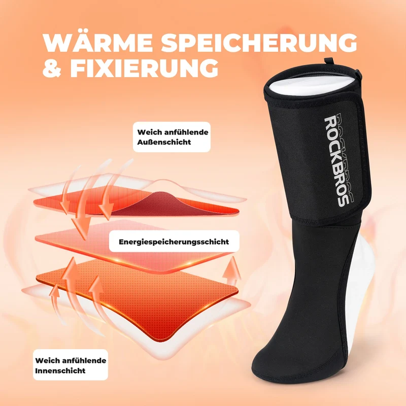 Zehenwärmer Wiederverwendbar, Winddichte Beinschutz Winter Zehenwärmer mit Knöchelschutz